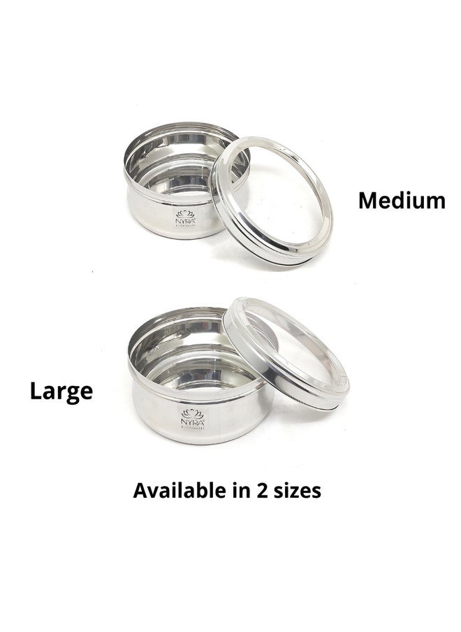 Nyra Kitchenware حاوية ثلاجة مغناطيسية من الفولاذ المقاوم للصدأ نيرا - 500 مل - Image 3